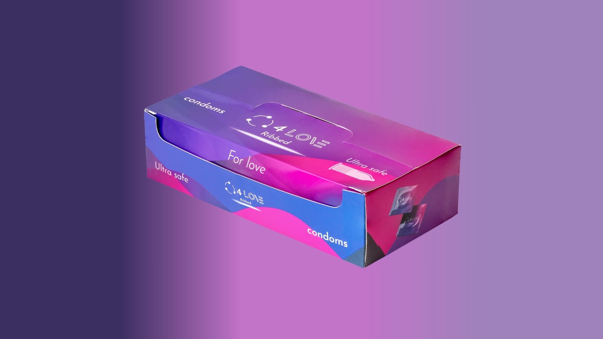 4LOVE Ribbed Condoms 2 ribbed box 2 1