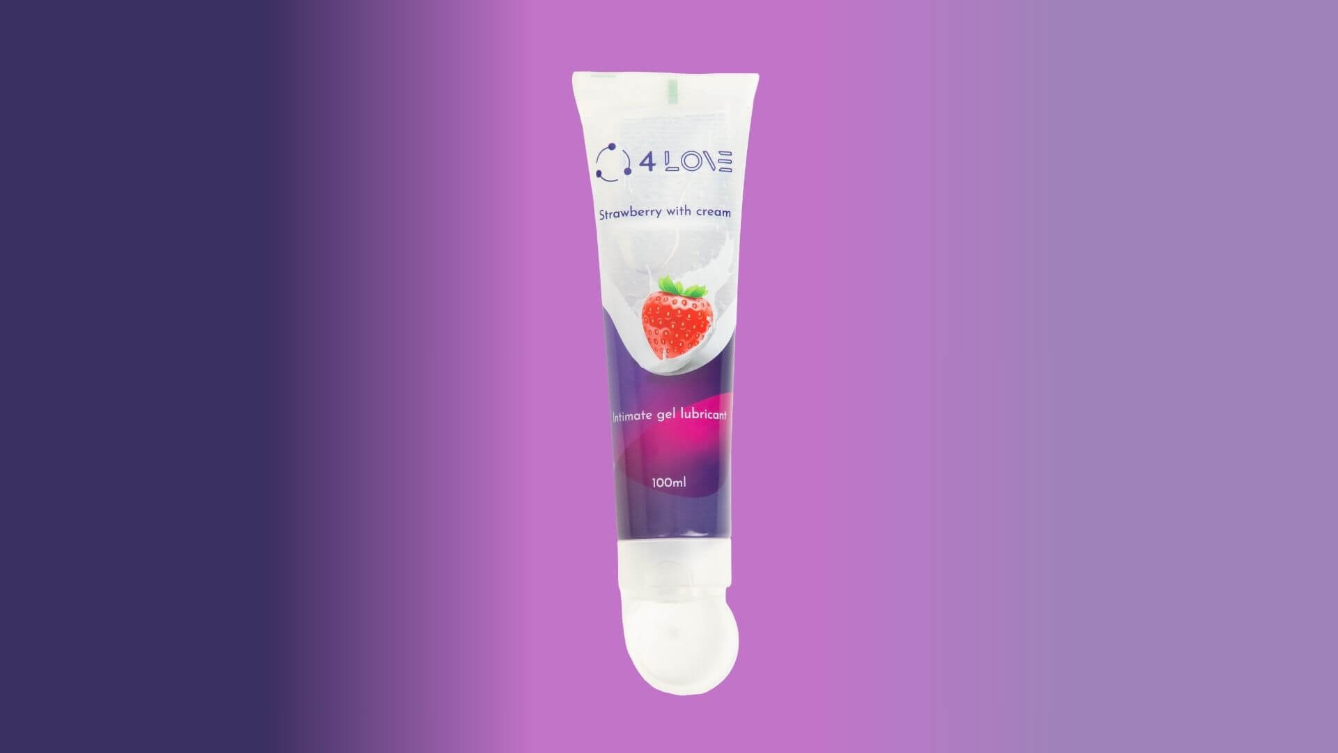 Lubrikantas 4LOVE Braškės su grietinėle, 100 ml 6 strawberry 6 1