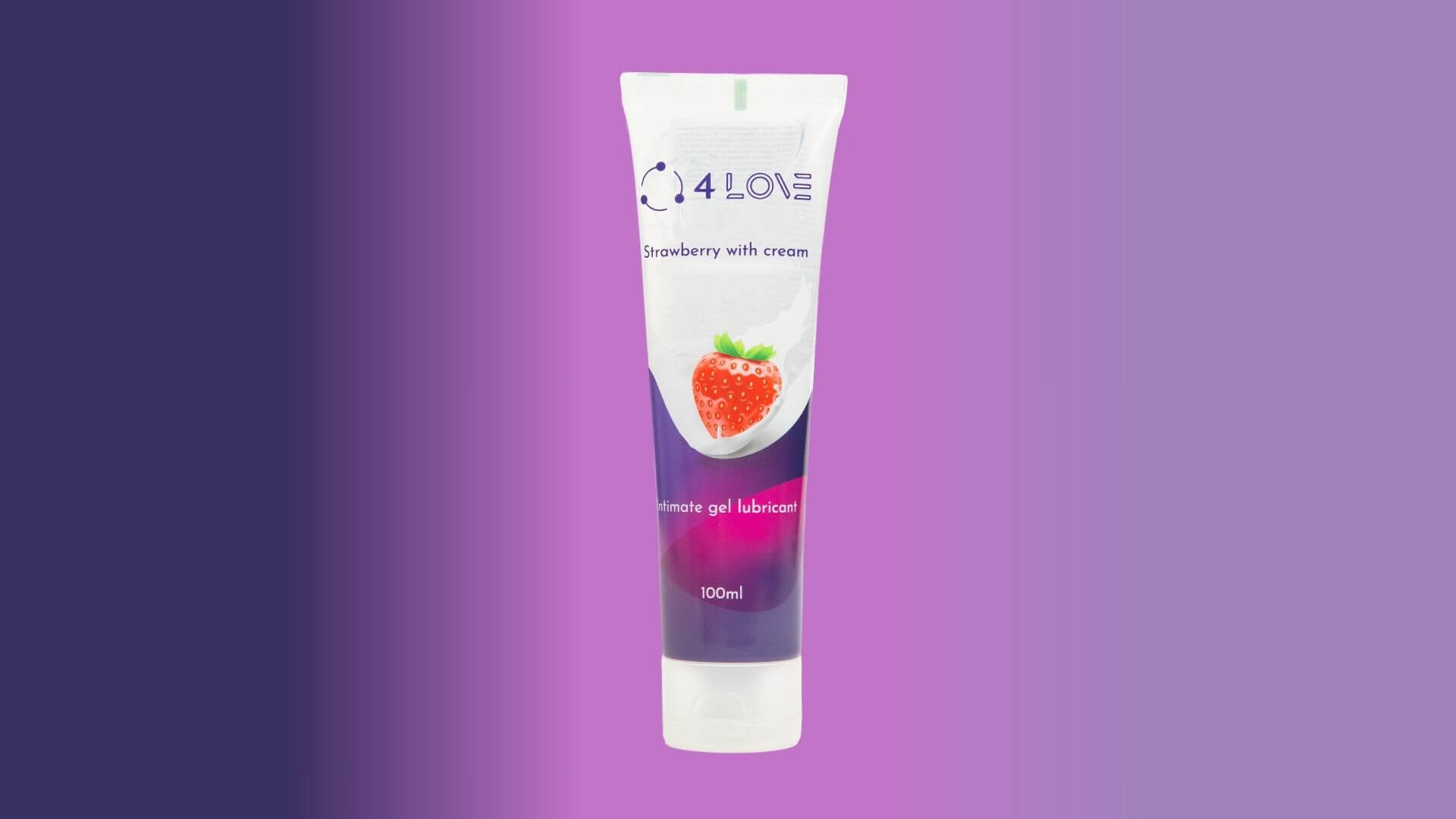 Lubrikantas 4LOVE Braškės su grietinėle, 100 ml 8 strawberry 8 1